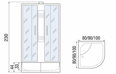 Душевая кабина River Nara XL 100/44 MT 10000006212