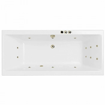 Ванна акриловая EXCELLENT Pryzmat SMART WAEX.PRY18.SMART.BR 180x80 белая с гидромассажем