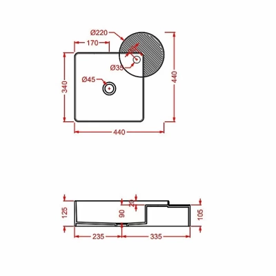 Раковина накладная Artceram CARTESIO 44 CAL003 33 00 розовая
