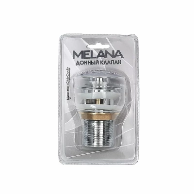 Донный клапан с переливом Melana MLN-335302CH в блистере/хром
