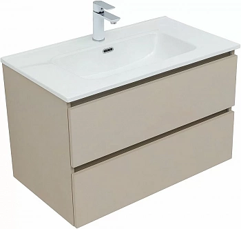 Тумба с раковиной Aquanet Вега 2.0 337943/254364 80 бежевый