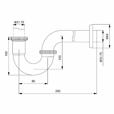 Сифон для раковины Timo 961/03L