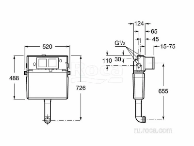 Бачок скрытого монтажа Roca Basic Tank 890090200