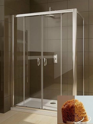 Душевой уголок Radaway Premium Plus DWD+S 140х90 стекло коричневое/профиль хром
