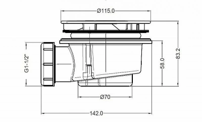 Сифон для поддона BelBagno BB-01-90