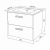 Тумба с раковиной IDDIS Brick BRI60W0i95K 60 белая