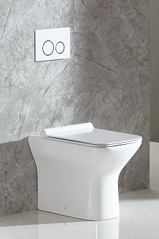 Унитаз приставной Belbagno ROMANO безободковый, с крышкой микролифт