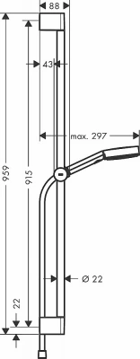 Душевой гарнитур Hansgrohe Pulsify Select Relaxation 24170700 белый матовый