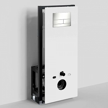 Инсталляция для унитаза WasserKraft Glan 66TLT.010.ME.WH.BN04 с кнопкой никель