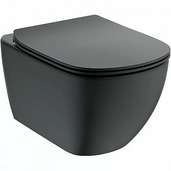 Унитаз подвесной Ideal Standard TESI T0079V3 черный матовый, безободковый