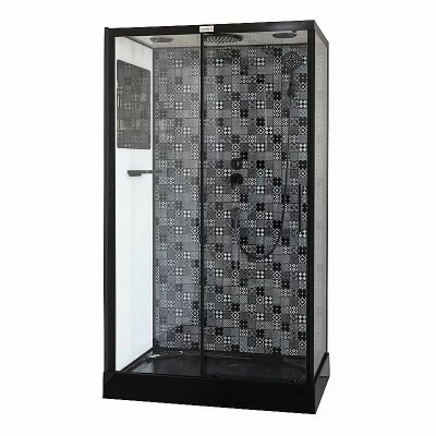 Душевая кабина Esbano Elegancia ESB-1280CKR 120x80 стекло прозрачное/профиль черный