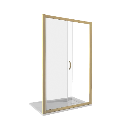 Душевая дверь Good Door JAZZ WTW-120-C-G стекло прозрачное/профиль золото