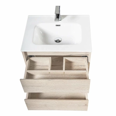 Тумба с раковиной BelBagno KRAFT 70 2C-SO/BB700ETL Rovere Galifax Bianco
