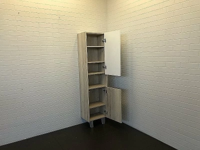 Шкаф-колонна Comforty Клеон 00-00003947 40 белый/дуб дымчатый