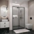 Душевая дверь Grossman Style 110 100.K33.05.110.21.02 стекло шиншилла/профиль черный матовый