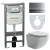 Унитаз подвесной Ceramica Nova Forma CN3009_1002M_1000 безободковый, с крышкой микролифт, с инсталляцией и кнопкой матовый хром Унитаз подвесной Ceramica Nova Forma CN3009_1002M_1000 безободковый, с крышкой микролифт, с инсталляцией и кнопкой матовый хром
