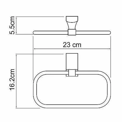 Полотенцедержатель кольцо WasserKRAFT Leine К-5031WHITE