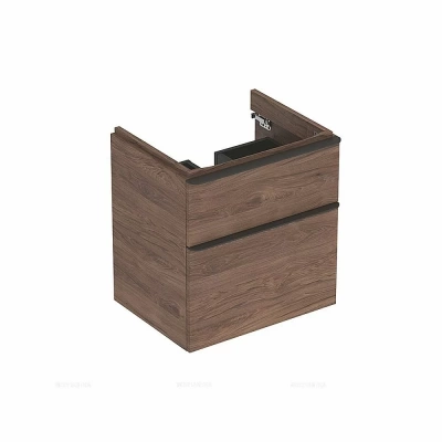 Тумба с раковиной Geberit Smyle Square 500.229.01.1+500.352.JR.1 пекан