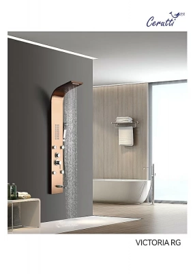 Душевая панель CeruttiSpa VICTORIA RG CT9977 Розовое Золото