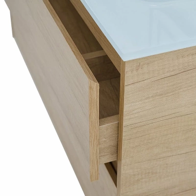 Тумба с раковиной BelBagno KRAFT 80 2C-SO/LOV-800-LVB Rovere Nebrasca Nature