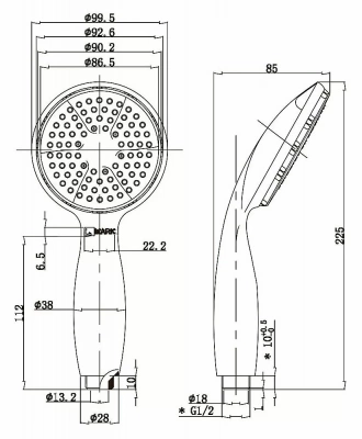 Душевая лейка Lemark LM8001C
