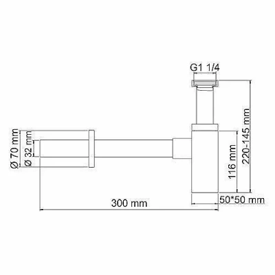 Сифон для  раковины WasserKRAFT A072