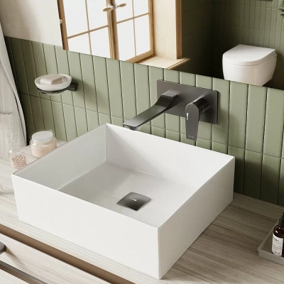 Смеситель для раковины WasserKRAFT Wiese 8430 оружейная сталь