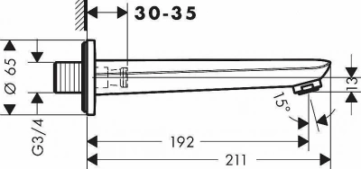 Излив для ванны Hansgrohe Novus 71320000