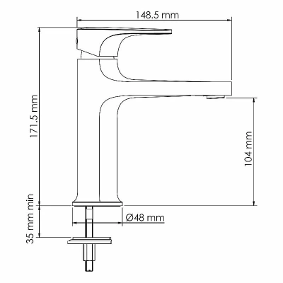 Смеситель для раковины WasserKRAFT Necka r2103 золото