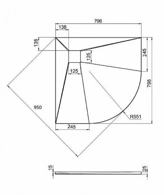 Душевой поддон Good Door Essentia R ЛП00316 80x80 черный
