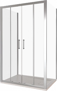 Душевой уголок Good Door Latte WTW-TD+SP+SP 160х80 стекло прозрачное/профиль анодированный алюминий