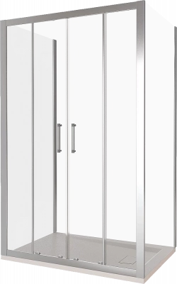 Душевой уголок Good Door Latte WTW-TD+SP+SP 160х80 стекло прозрачное/профиль анодированный алюминий