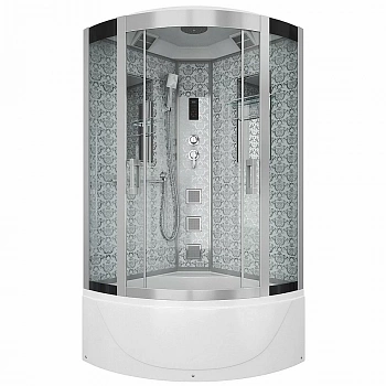Душевая кабина Niagara Luxe 7710W 100х100 профиль серебро/стекло прозрачное