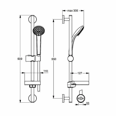 Душевой гарнитур Ideal Standard Idealrain B9503AA