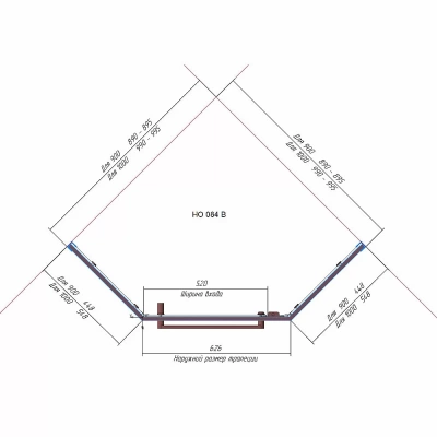 Душевой уголок RGW Hotel HO-084W 90x90 350608499-25 стекло матовое/профиль белый