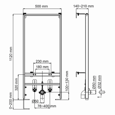 Инсталляция для биде WasserKraft Aller 10BDT.020