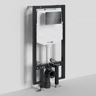 Инсталляция для унитаза WasserKraft Vils 56TLT.010.ME.PB04 с черной глянцевой кнопкой