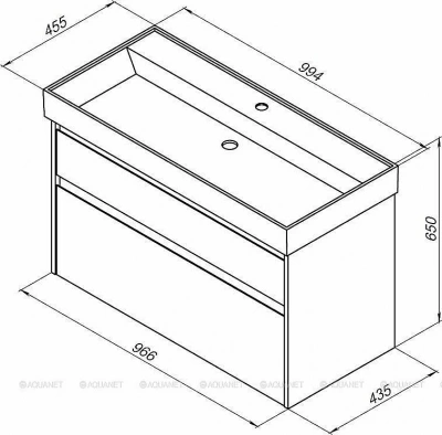 Тумба с раковиной Aquanet Nova Lite 249957 100 дуб рустикальный