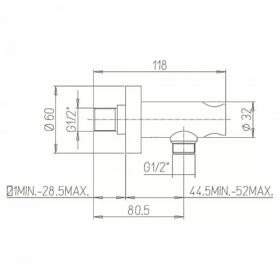 Подключение для шланга PAINI Morgana 73CR480 хром