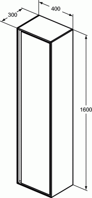 Шкаф-пенал Ideal Standard Connect Air E0832B2 40 белый глянцевый