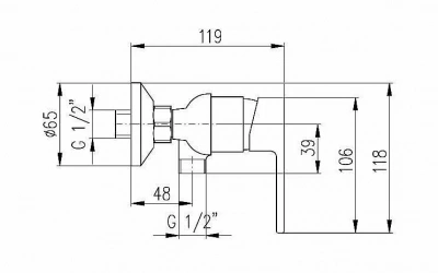 Смеситель для душа Rav-Slezak VLTAVA VT481.5CMATZ