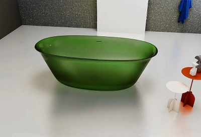 Ванна Abber Kristall AT9707Emerald 170x75 зеленая прозрачная