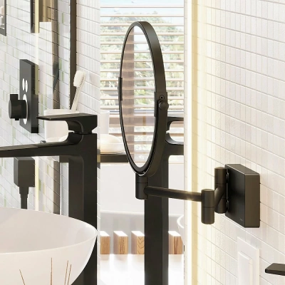 Зеркало косметическое Hansgrohe AddStoris 41791670 черный матовый