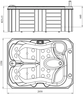 Минибассейн Мишель Silver 205х155 белый