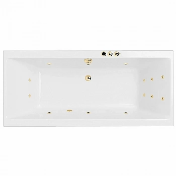 Ванна акриловая EXCELLENT Pryzmat SMART WAEX.PRY18.SMART.GL 180x80 белая с гидромассажем