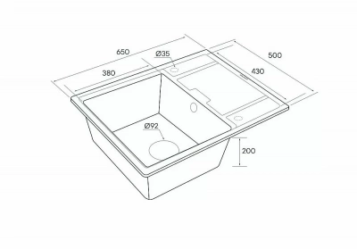 Мойка кухонная Paulmark Weimar PM216550-BL Черная