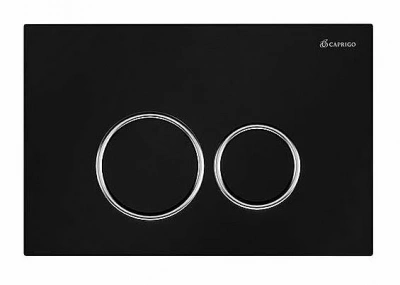 Кнопка для инсталляции Caprigo  Dew ABS DA001-black/crm черный/хром