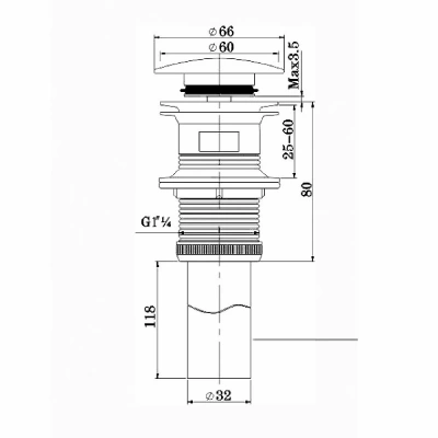 Донный клапан Vincea Solid Surface DBS-616MW белый
