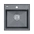 Кухонная мойка Paulmark STEPIA 50 + коландер ADVANCE PM115051-DG+A375-BS графит