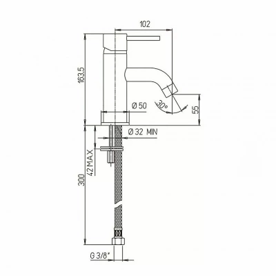 Смеситель для раковины PAINI Cox 78CR205 хром
